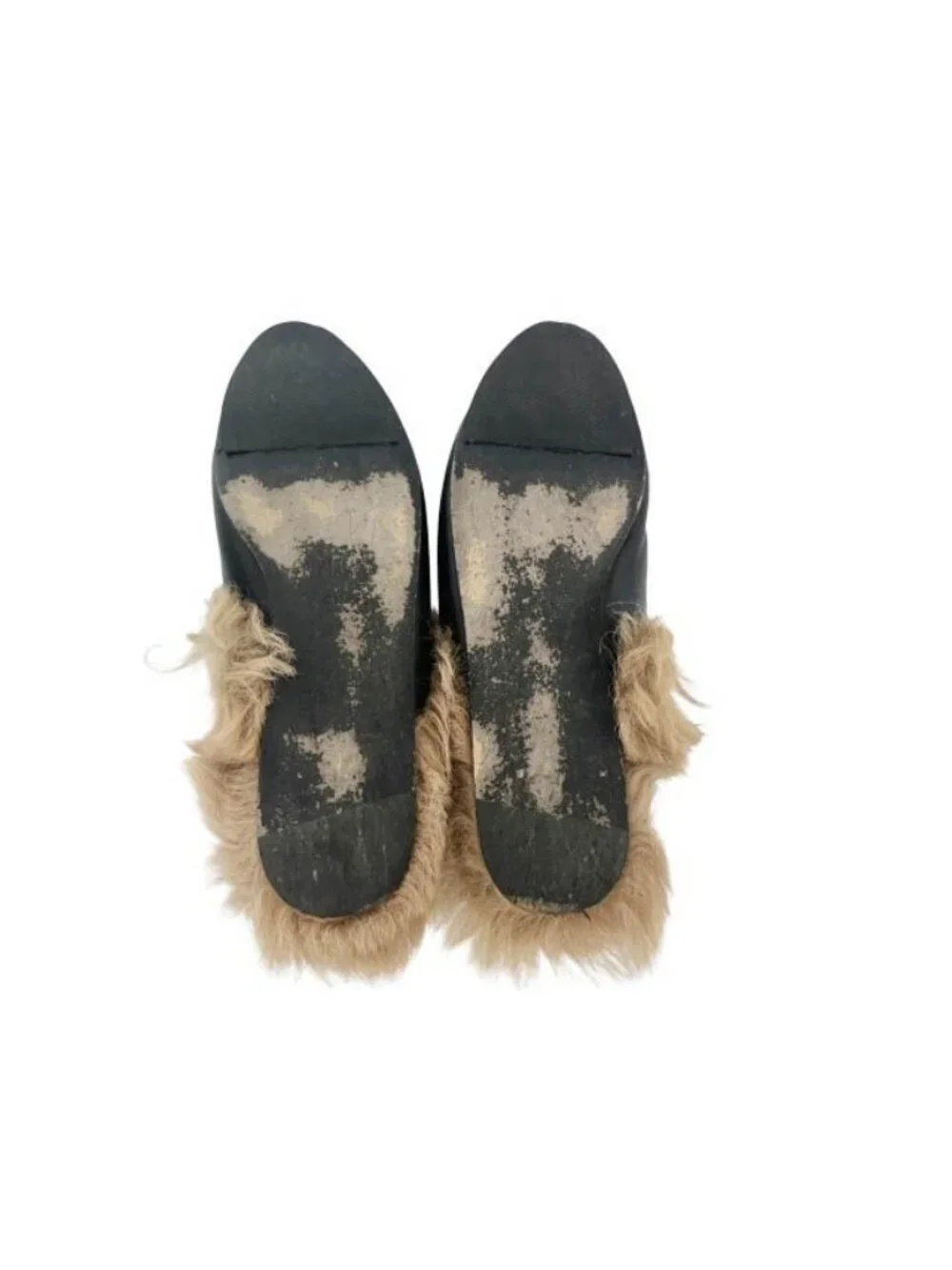 Gucci Princetown Horsebit Fur Mules Slip Ons Black
